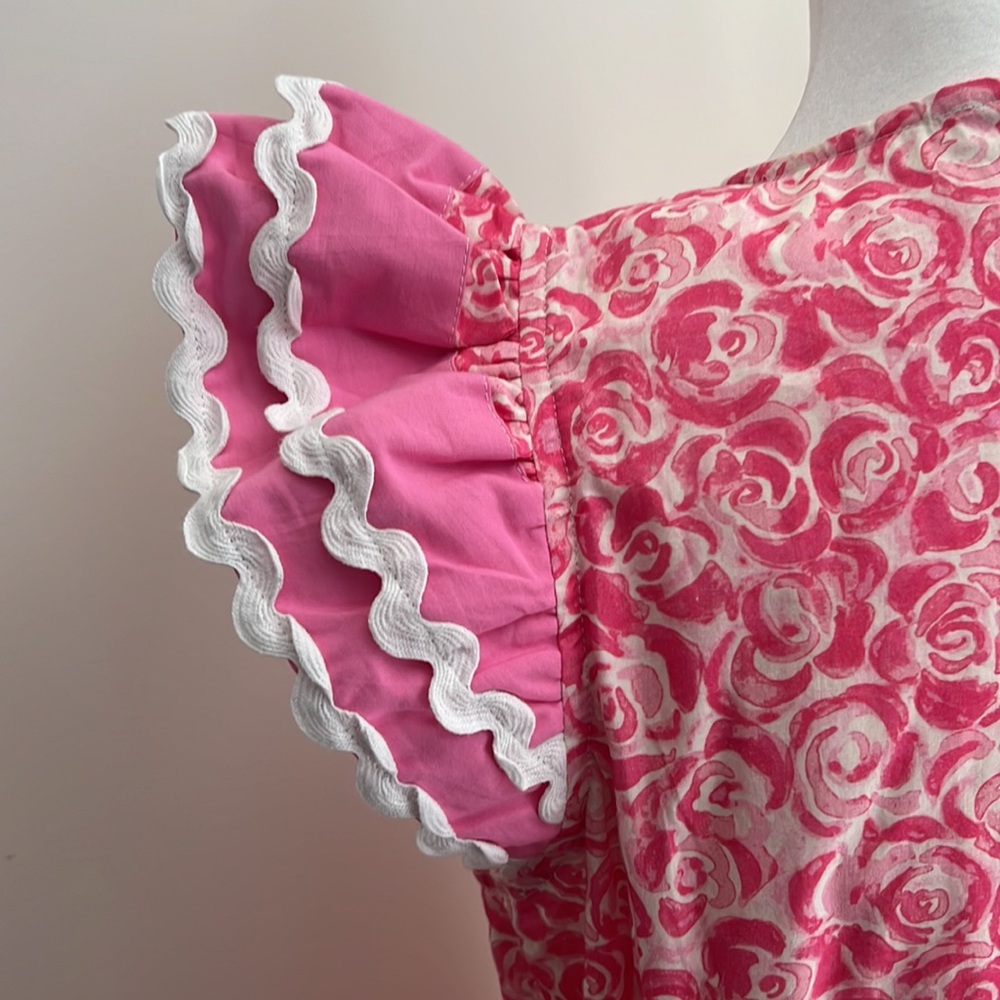 Women’s Sail to Sable dress floral rose print flutter sleeve size small NWT - Picture 9 of 11